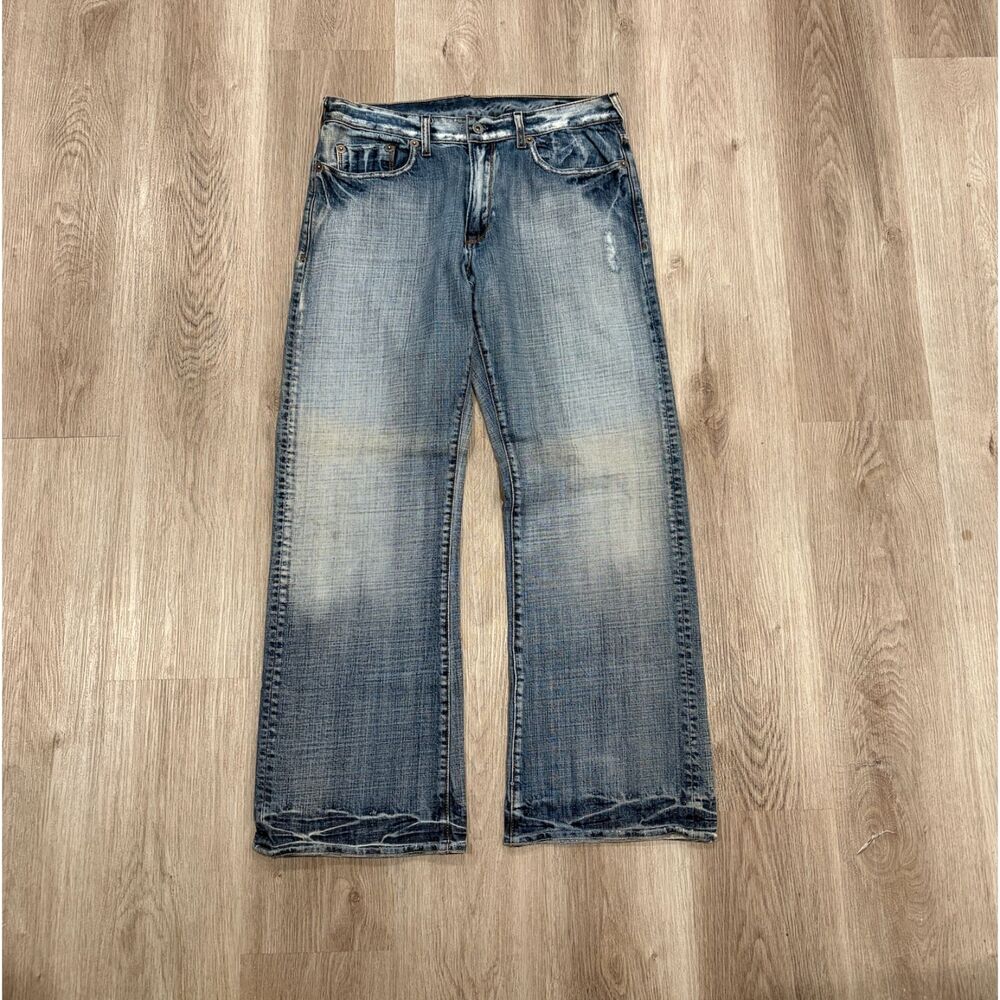 Vintage GUESS The Cliff Bootcut Jeans Men’s Size 33 (Fits 34x30) Grunge Distress